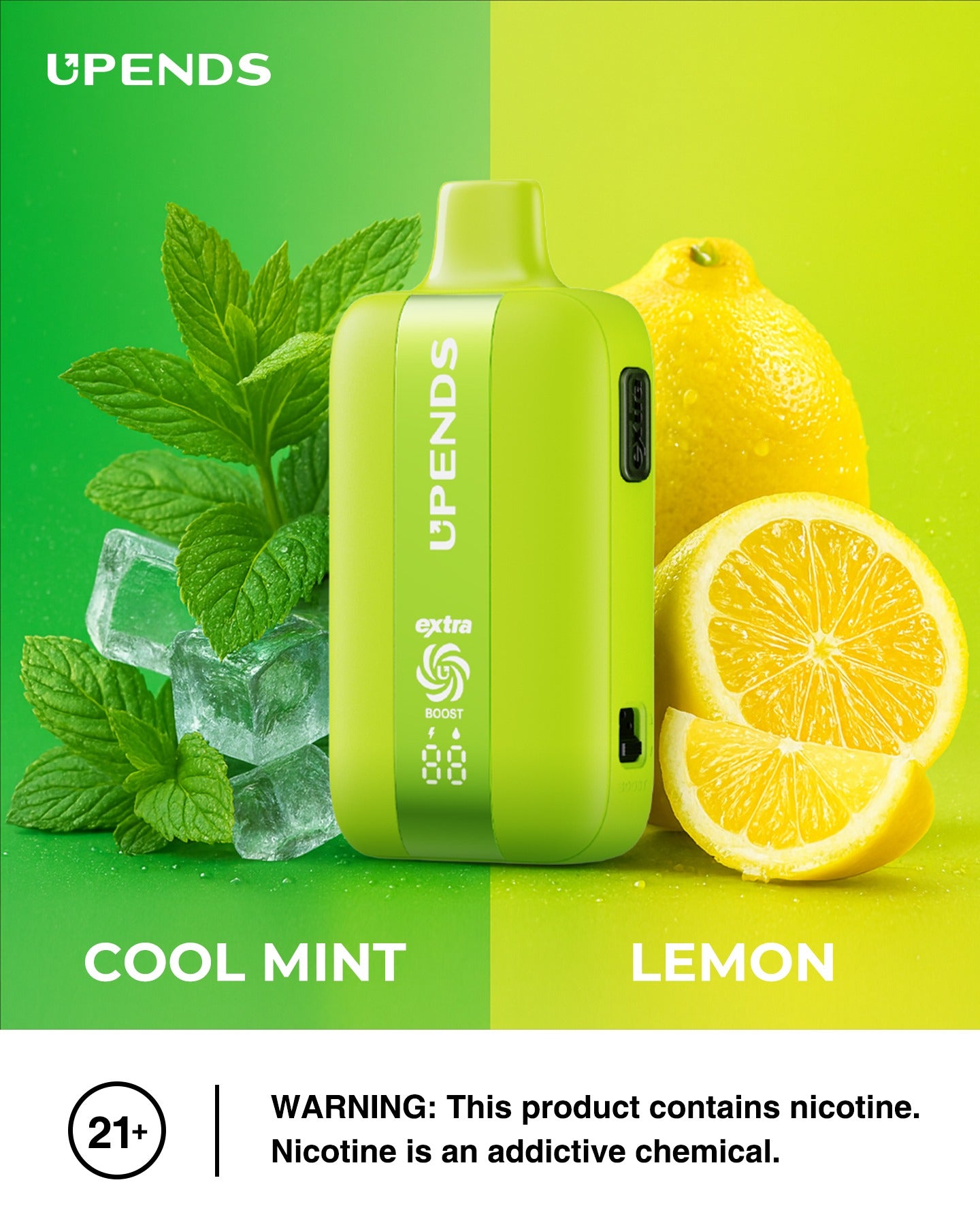 UPENDS UP7 – 35 000 Zaciągnięć, Podwójny Smak, Cool Mint + Lemon