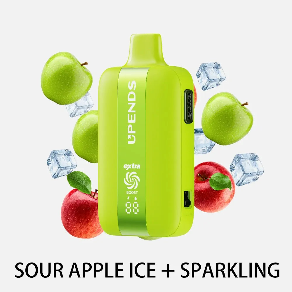 UPENDS UP7 – 35 000 Zaciągnięć, Podwójny Smak, Sour Apple Ice + Sparkling